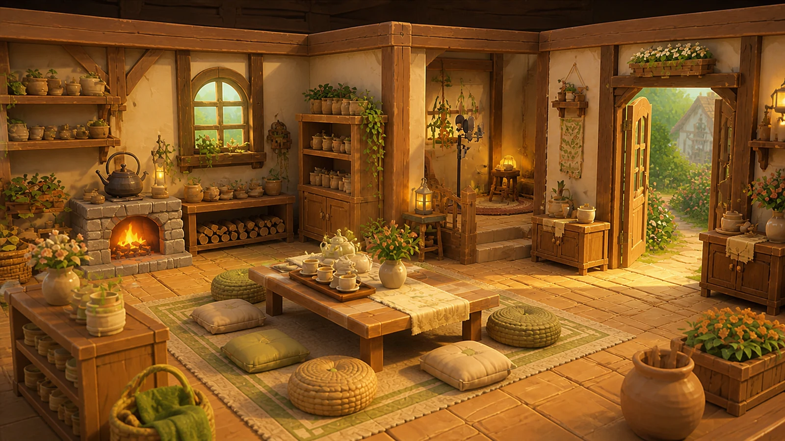 Village Retreat from a human-height perspective camera