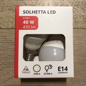 OLD IKEA SOLHETTA LED bulb E14 3.4W | 二手灯泡 E14 3.4W