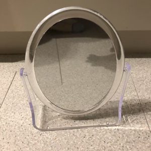OLD Transparent, double-sided makeup mirror | 二手透明塑料双面化妆镜