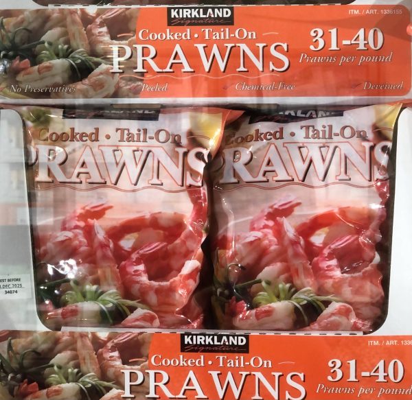 Costco-熟带尾虾Cooked Tail-On Prawns （31-40 只/908g）🦐✨