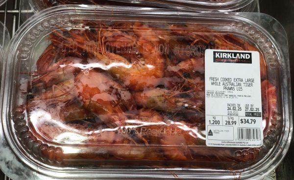 Costco-新鲜烹制特大整只澳大利亚虎虾(U15)Fresh Cooked Extra Large Whole Australian Tiger Prawns🦐✨